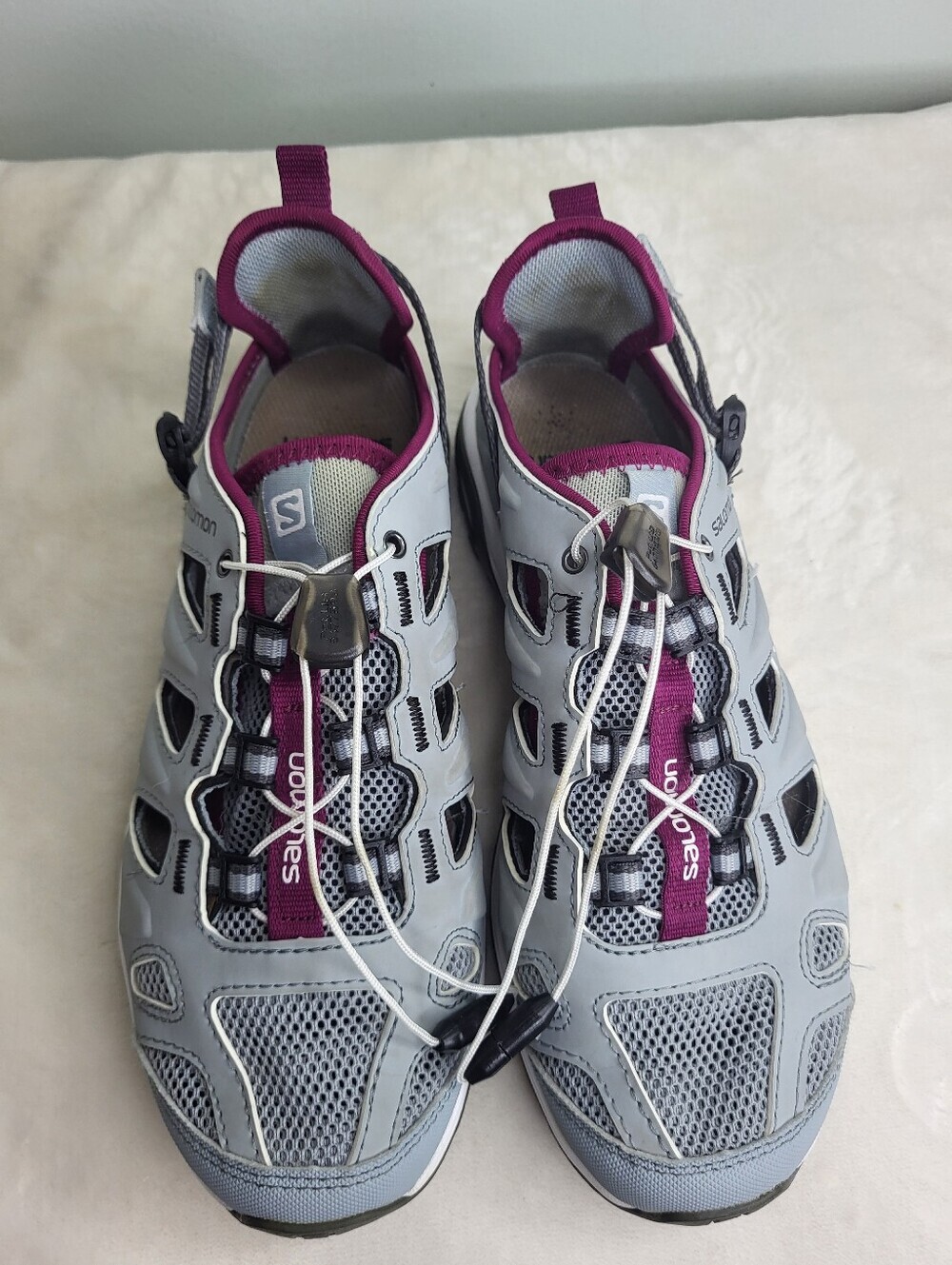 Salomon Ellipse Cabrio Women’s Grey and Magenta Water Sandal Sneakers. Size 7 - Picture 8 of 11